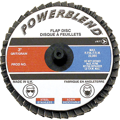 Powerblend Roll-On Flap Disc, 2" x Z60 Grit D. Morneault & Fils