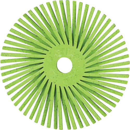Brosse radiale en soies de pr&eacute;cision type A PN-RB Scotch-Brite , C&eacute;ramique, Grain 50+, 3" dia. D. Morneault & Fils