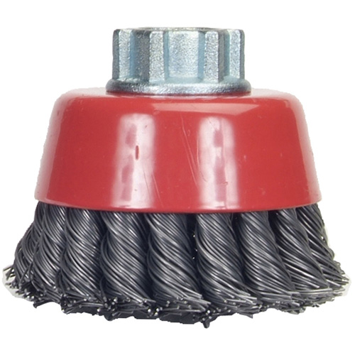 Brosse-boisseau &agrave; fils nou&eacute;s, 4" dia. x 5/8"-11 arbre D. Morneault & Fils