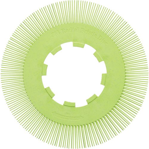 Brosse radiale en soies de pr&eacute;cision type S PN-RB sans adaptateur Scotch-Brite, C&eacute;ramique, Grain 50+, 8" dia. D. Morneault & Fils
