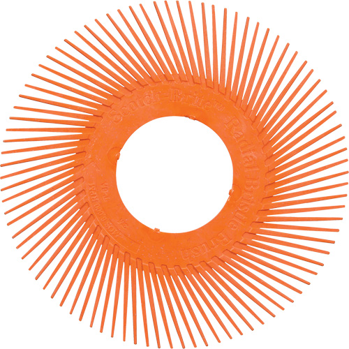 Brosse radiale en soies de pr&eacute;cision type C PN-RB sans adaptateur Scotch-Brite , C&eacute;ramique, Grain 80+, 7-5/8" dia. D. Morneault & Fils