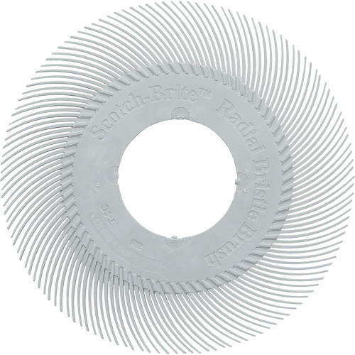 Brosse radiale en soies de pr&eacute;cision type C PN-RB sans adaptateur Scotch-Brite, C&eacute;ramique, Grain 120+, 7-5/8" dia. D. Morneault & Fils