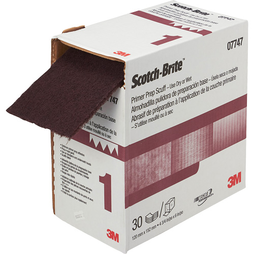 Pr&eacute;paration de la couche d'appr&ecirc;t VFN Scotch-Brite, 4-3/4" x 180", Oxyde d'aluminium D. Morneault & Fils