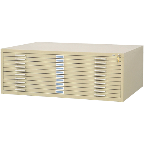 Classeurs en acier pour plans, 10 Tiroirs, 46-3/8" la x 35-3/8" p x 16-1/2" h D. Morneault & Fils