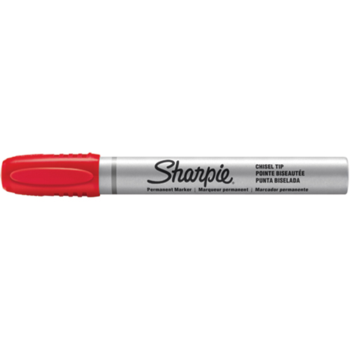 Permanent Markers - Berol Liquid Tip, Red, Chisel Tip D. Morneault & Fils