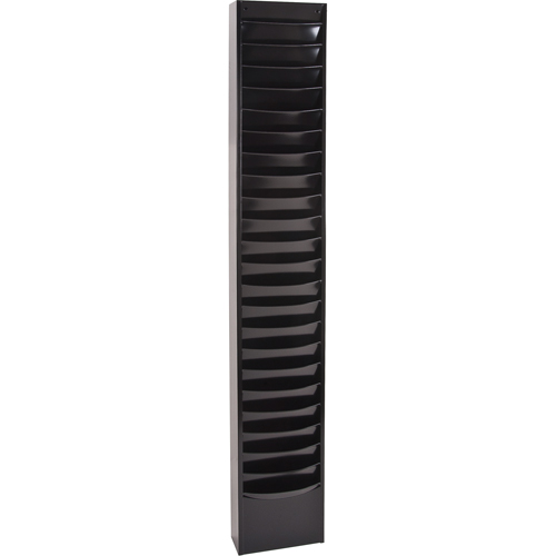 Literature Storage Racks, Stationary, 23 Slots, Steel, 9-3/4" W x 4-1/8" D x 65-1/2" H D. Morneault & Fils