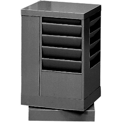 Literature Storage Racks, Rotating, 20 Slots, Steel, 14-1/8" W x 14-1/8" D x 21-1/4" H D. Morneault & Fils