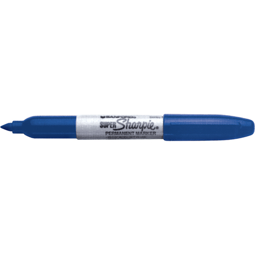Permanent Markers - Super, Blue, Fine Tip D. Morneault & Fils