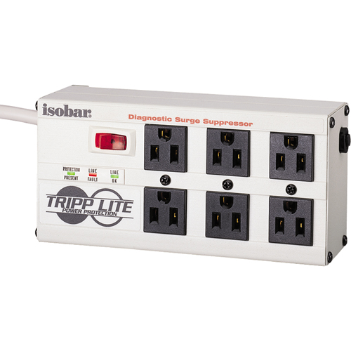 Limiteurs de surtension Isobar, 6 Prises, 2850 J, 1440 W, Cordon 6' D. Morneault & Fils