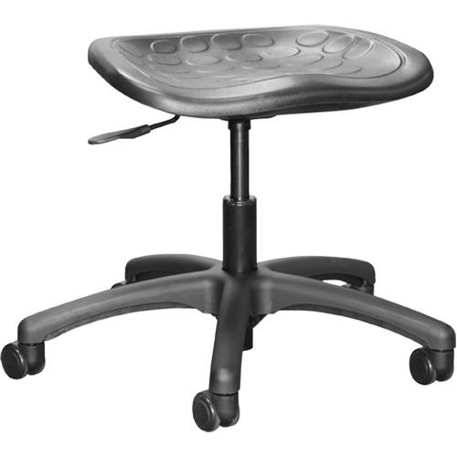 Tabourets industriels ergonomiques Shoptech, Mobile, Ajustable, 16" - 21-1/2", Polyur&eacute;thane Si&egrave;ge, Noir D. Morneault & Fils