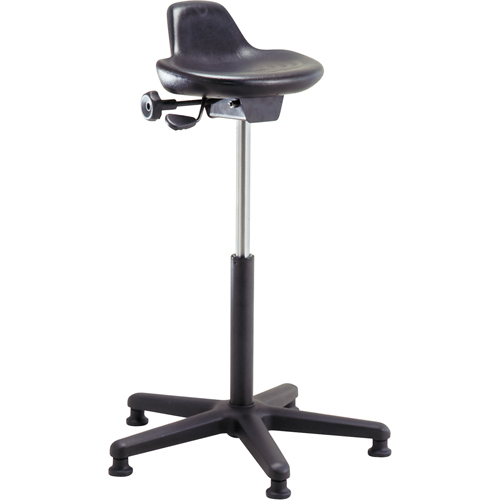 Tabourets Industriels Ergonomiques Shoptech, Position assise/debout, Ajustable, 21" - 31", Polyur&eacute;thane Si&egrave;ge, Noir D. Morneault & Fils