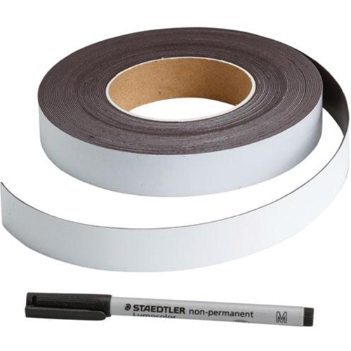 &eacute;tiquette magn&eacute;tique inscriptible, Magn&eacute;tique, 600" lo x 1" la D. Morneault & Fils