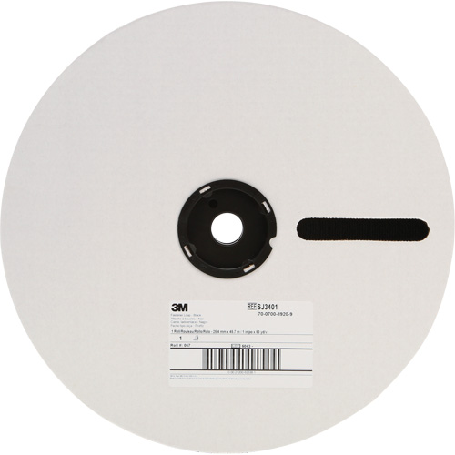 Plasticizer Resistant Fastener, Loop, 50 yds x 1", Adhesive, Black D. Morneault & Fils
