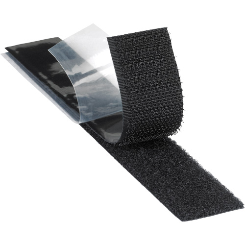 Plasticizer Resistant Fastener, Loop, 50 yds x 2", Adhesive, Black D. Morneault & Fils