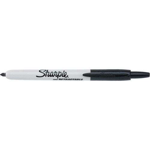 Retractable Permanent Marker, Black, Fine Tip D. Morneault & Fils