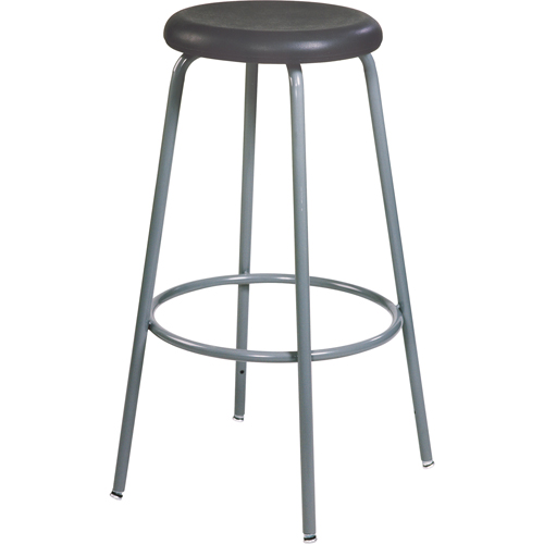 Tabouret de s&eacute;rie 500, Stationnaire, Ajustable, 20" - 28", Polyur&eacute;thane Si&egrave;ge, Noir D. Morneault & Fils