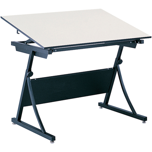 PlanMaster Height-Adjustable Drafting Table, 43" W x 29-1/2" - 37-1/2" H, Black D. Morneault & Fils