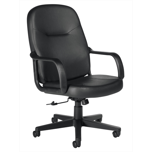 Office Chairs, Leather, Black D. Morneault & Fils