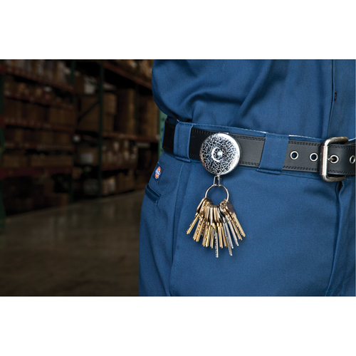 D&eacute;rouleurs autor&eacute;tractables originaux #485-HDK, Chrome, C&acirc;ble 48", Fixation Agrafe de ceinture D. Morneault & Fils