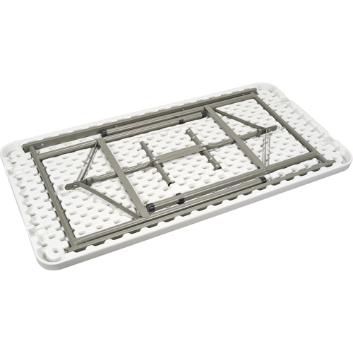 Table pliante, Rectangulaire, 48" l x 24" la, Poly&eacute;thyl&egrave;ne, Blanc D. Morneault & Fils