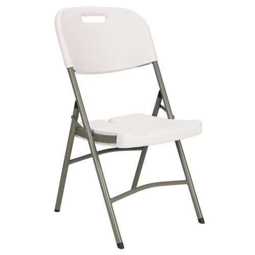 Chaises pliantes, Poly&eacute;thyl&egrave;ne, Blanc, Capacit&eacute; 350 lb D. Morneault & Fils