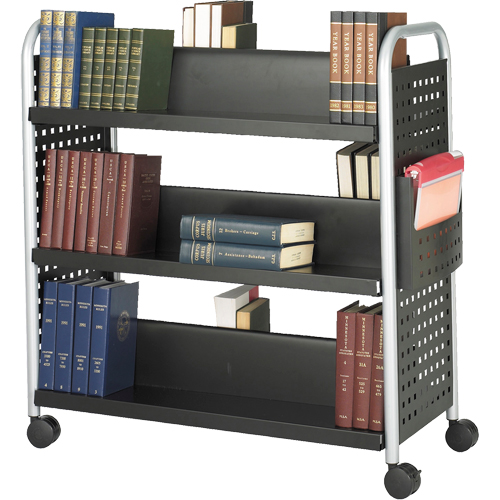 Chariots pour livres Scoot, 200 lb Capacit&eacute;, Noir, 17-3/4" p x 41-1/4" la x 41-1/4" h, Acier D. Morneault & Fils