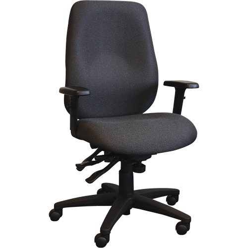 Chaises ergonomiques Cierra , Tissu, Noir, Capacit&eacute; 275 lb D. Morneault & Fils