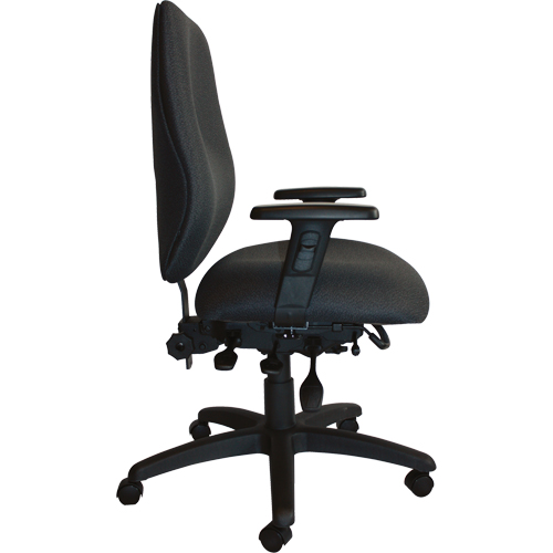 Cierra Heavy Duty Ergonomic Chairs, Fabric, Black, 400 lbs. Capacity D. Morneault & Fils