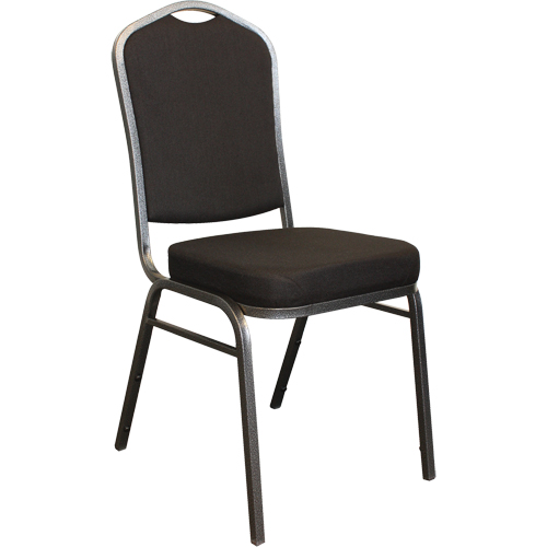 Stacking Chairs, Fabric, 37" High, 275 lbs. Capacity, Black D. Morneault & Fils