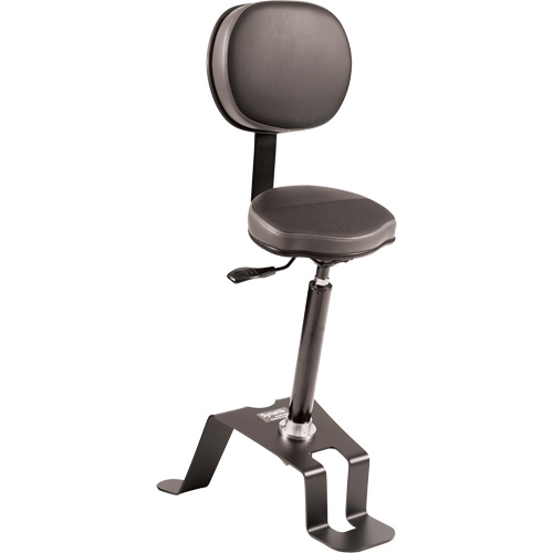 TA300 Ergonomic Sit/Stand Chair, Sit/Stand, Vinyl Seat, Black D. Morneault & Fils