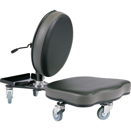 Chaise ergonomique Flex, Vinyle, Noir/gris D. Morneault & Fils