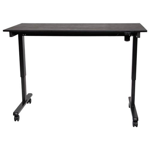 Adjustable Stand-Up Desk, Stand-Alone Desk, 45-1/4" H x 29-1/2" D, Black D. Morneault & Fils