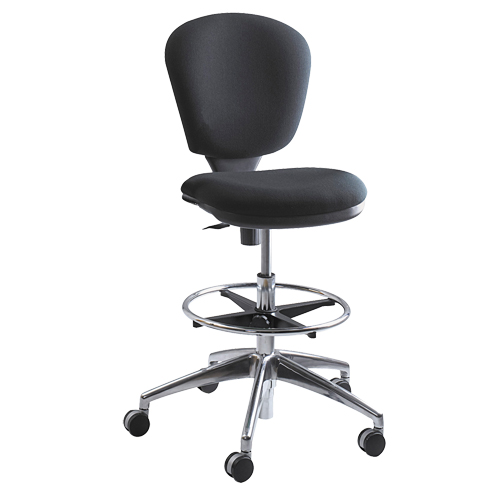 Chaise &agrave; hauteur ajustable Metro, Tissu, Noir, Capacit&eacute; 250 lb D. Morneault & Fils