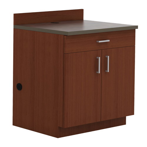 Modular Base Cabinet, Melamine, 39" H x 36" W x 25" D, Mahogany D. Morneault & Fils