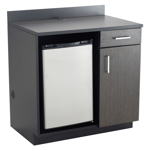 Modular Cabinet, Melamine, 39" H x 36" W x 25" D, Asian Night/Black D. Morneault & Fils