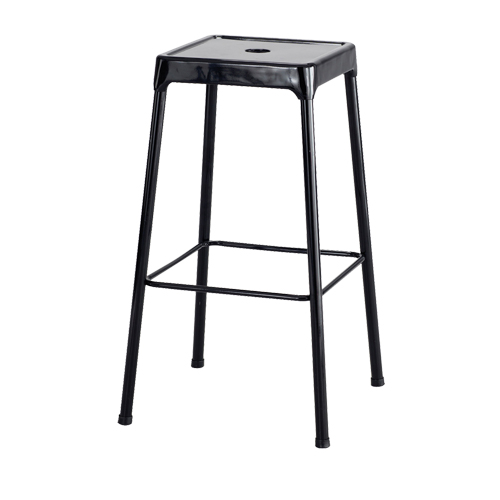 Tabouret en acier pour bistro Safco, Stationnaire, Fixe, 29", Acier Si&egrave;ge, Noir D. Morneault & Fils