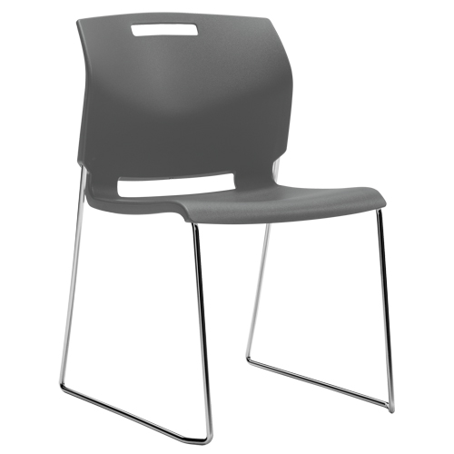 Chair, Plastic, 32-1/2" High, 300 lbs. Capacity, Grey D. Morneault & Fils