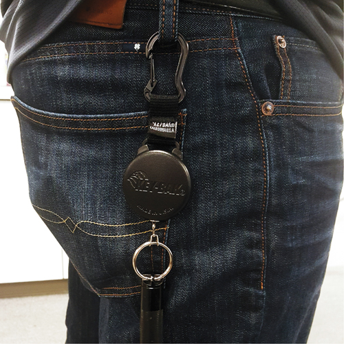 Mousqueton porte-cl&eacute;s r&eacute;tractable Securit, Polycarbonate, C&acirc;ble 28", Fixation Mousqueton D. Morneault & Fils