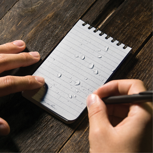 Pocket Top-Spiral Notebook, Soft Cover, Black, 100 Pages, 3" W x 5" L D. Morneault & Fils