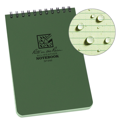 Carnet de notes de poche &agrave; spirale, Couverture souple, Vert, 100 Pages, 4" , 6"  D. Morneault & Fils