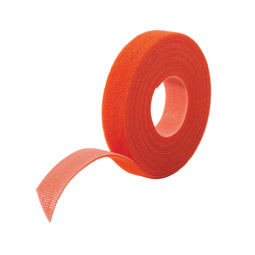 Ruban pour gestion des c&acirc;bles One-Wrap, Boucle et crochet, 25 vg x 3/4", Auto-aggripant, Orange D. Morneault & Fils