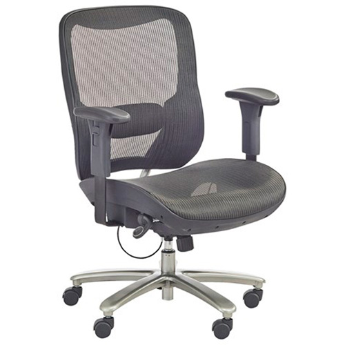 Economical Big & Tall Chair, Mesh, Black, 450 lbs. Capacity D. Morneault & Fils