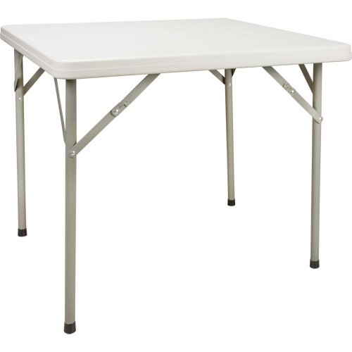 Table pliante, Carr&eacute;e, 34" l x 34" la, Poly&eacute;thyl&egrave;ne, Blanc D. Morneault & Fils