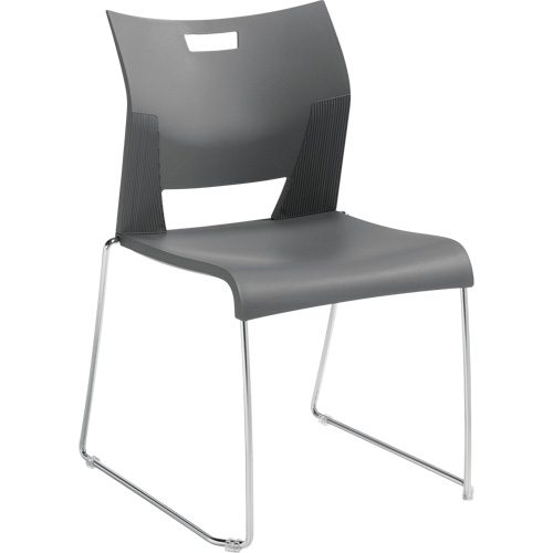 Chaise de formation sans bras Duet, Plastique, Hauteur 33-1/4", Capacit&eacute; 350 lb, Gris D. Morneault & Fils