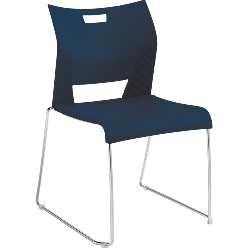 Chaise de formation sans bras Duet, Plastique, Hauteur 33-1/4", Capacit&eacute; 350 lb, Bleu D. Morneault & Fils