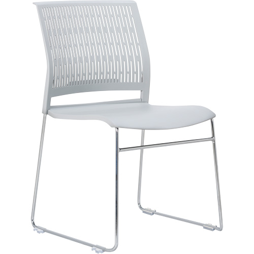 Chaises empilables s&eacute;rie Activ, Polypropyl&egrave;ne, Hauteur 32-3/8", Capacit&eacute; 275 lb, Gris D. Morneault & Fils