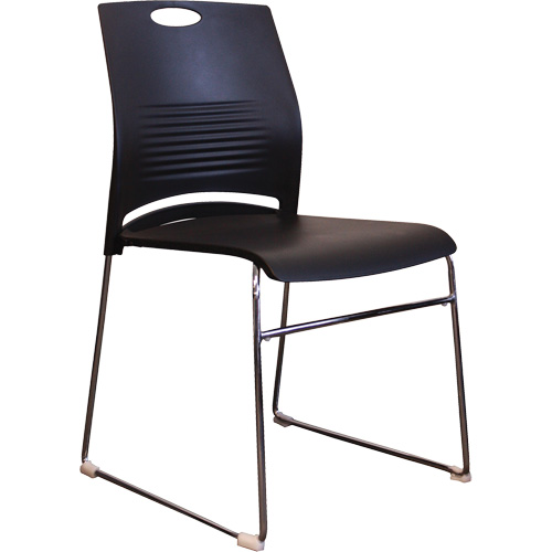 Activ Series Stacking Chairs, Plastic, 23" High, 275 lbs. Capacity, Black D. Morneault & Fils