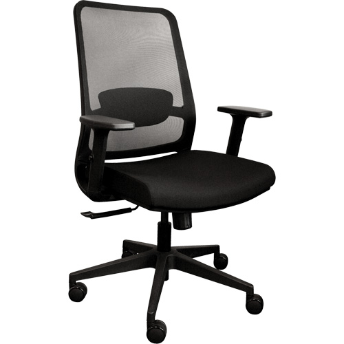 Activ Series Synchro-Tilt Office Chair, Fabric/Mesh, Black, 275 lbs. Capacity D. Morneault & Fils