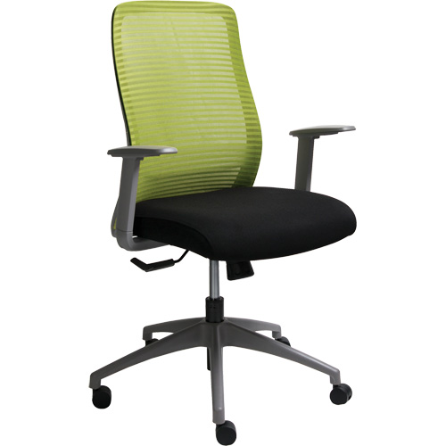 Era Series Adjustable Office Chair, Fabric/Mesh, Green, 275 lbs. Capacity D. Morneault & Fils