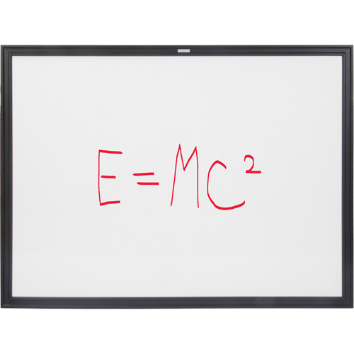 Tableau blanc &agrave; cadre MDF noir, Effacement &agrave; sec/Magn&eacute;tique, 48" la x 36" h D. Morneault & Fils